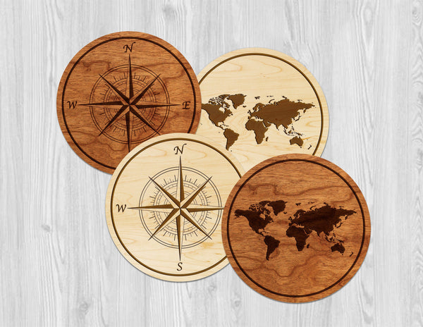 Furman University Coaster - Crafted from Cherry or Maple Wood – LazerEdge