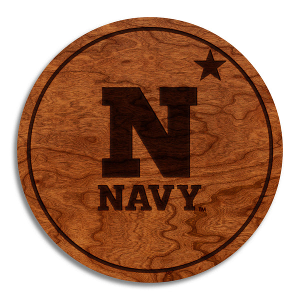 United States Naval Academy Logo Coaster Navy N with Star