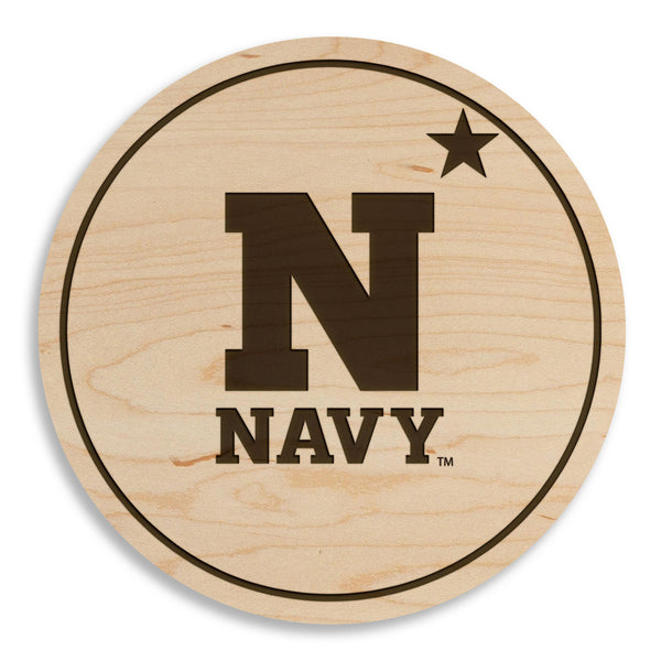 United States Naval Academy Logo Coaster Navy N with Star