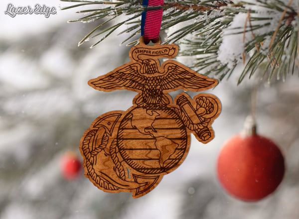 Non Collegiate Item Ornament Marines Emblem