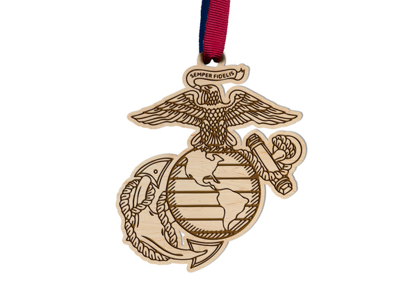 Non Collegiate Item Ornament Marines Emblem