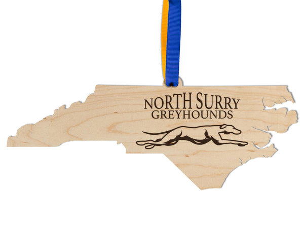 North Surry High School Ornament North Surry High School Greyhound on NC