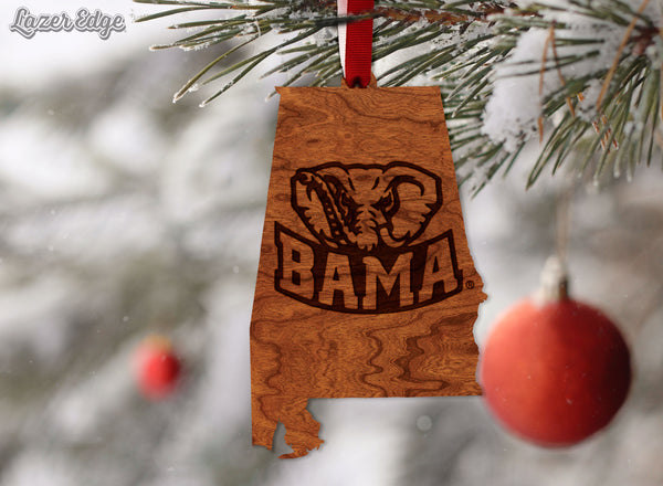 Alabama University Ornament Big Al on State