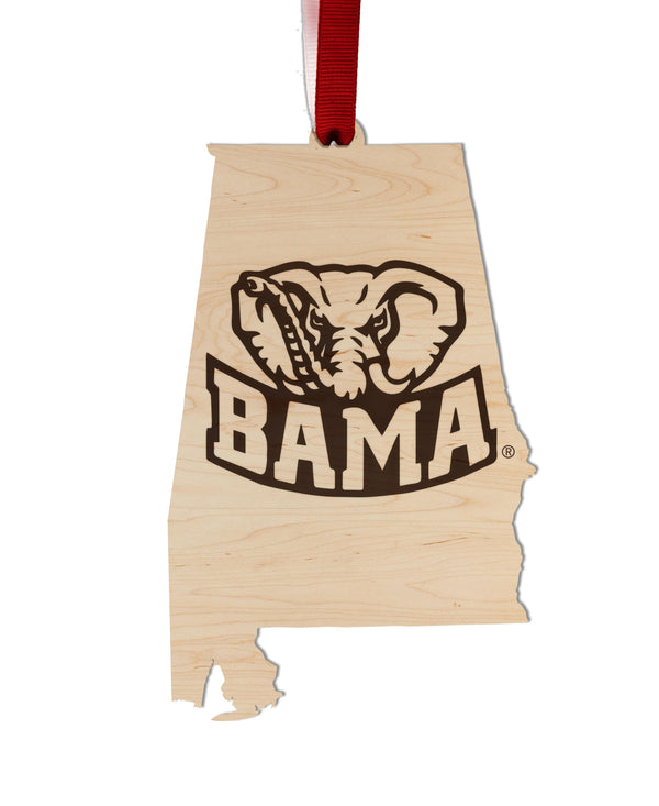 Alabama University Ornament Big Al on State