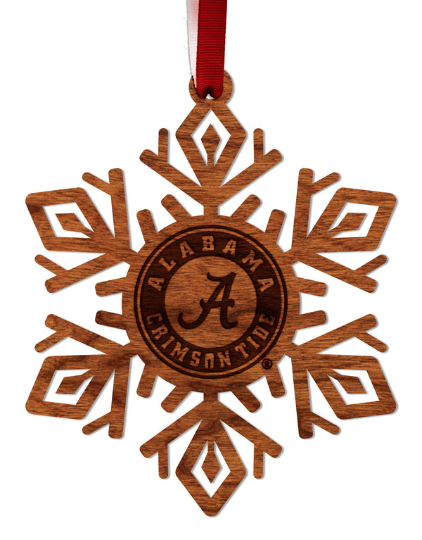 Alabama University Ornament Crimson Tide Snowflake