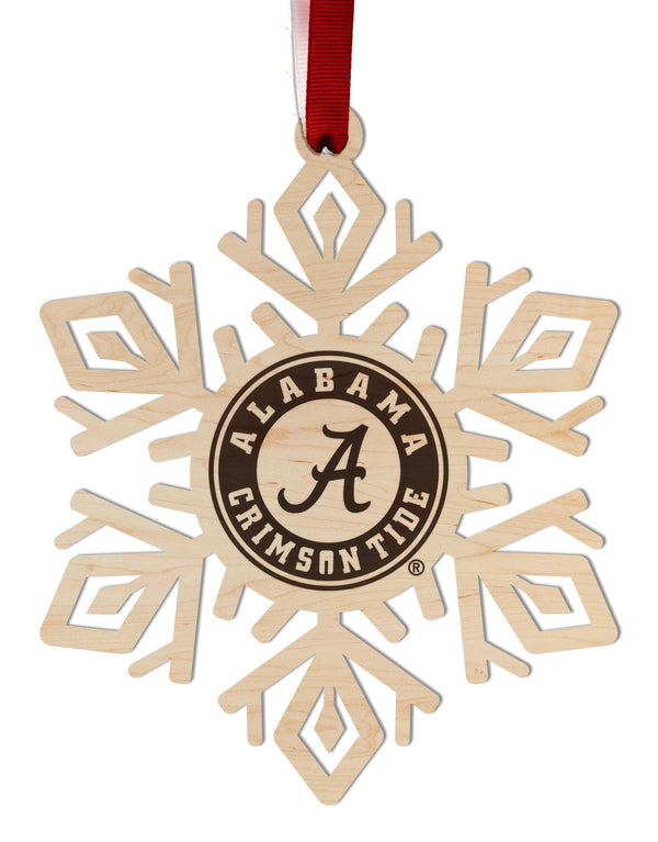 Alabama University Ornament Crimson Tide Snowflake