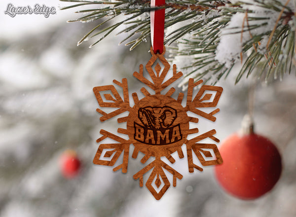 Alabama University Ornament Big Al Snowflake