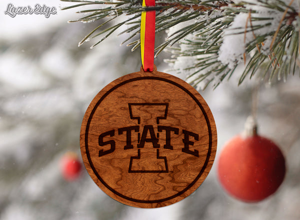 Iowa State Ornament Block I on Circle