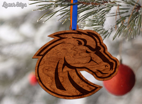 Boise State University Ornament Bronco Head