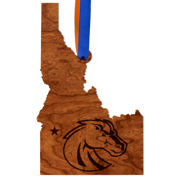 Boise State University Ornament Bronco Head on State