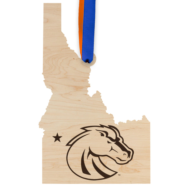 Boise State University Ornament Bronco Head on State