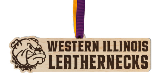 Western Illinois University Ornament Bulldog with WIU