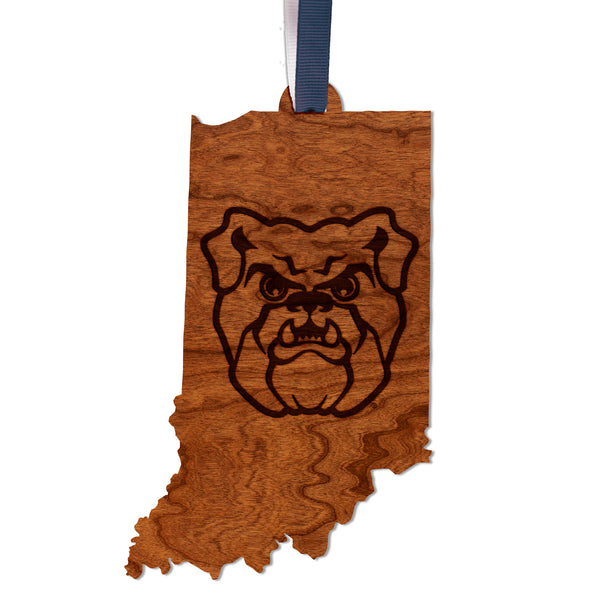 Butler Ornament Logo on State