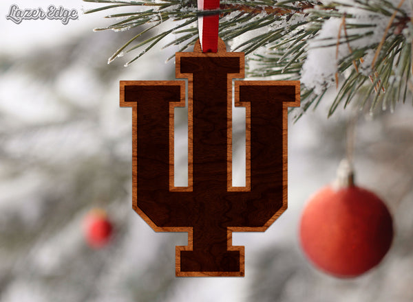 Indiana University Ornament Interlocked IU