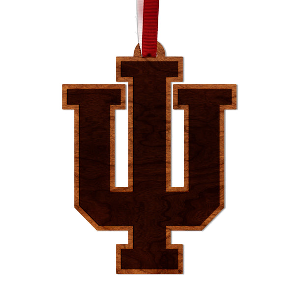 Indiana University Ornament Interlocked IU