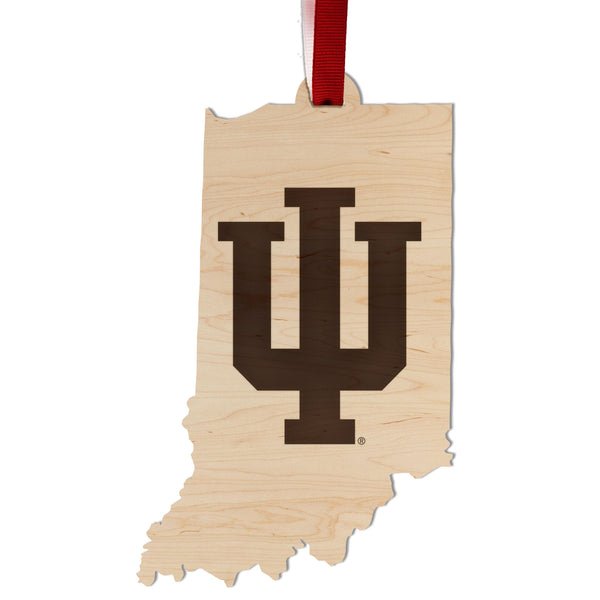 Indiana University Ornament IU on State