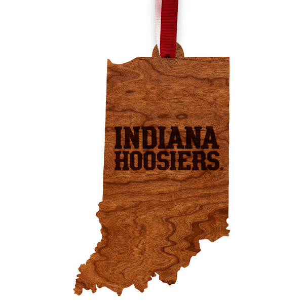 Indiana University Ornament Name on State