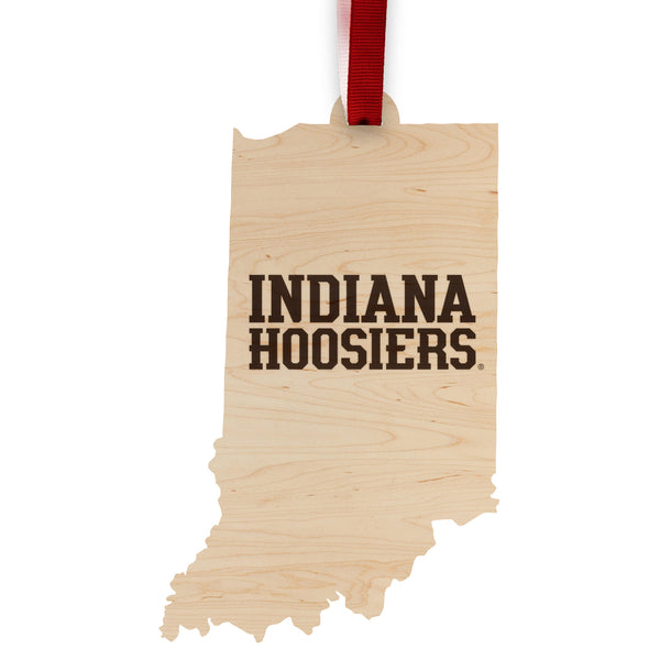 Indiana University Ornament Name on State