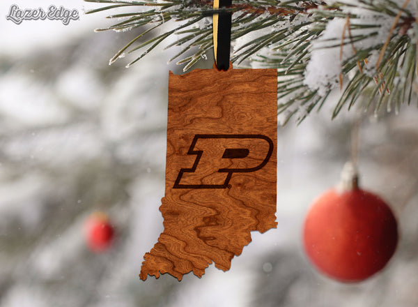 Purdue Ornament Purdue P on State