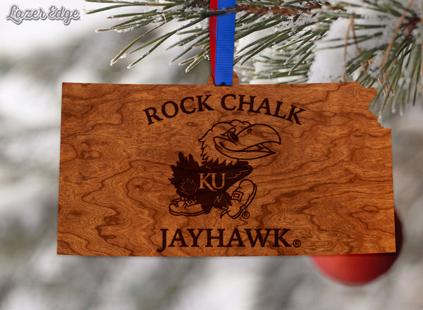 Kansas University Ornament Rock Chalk Jayhawk