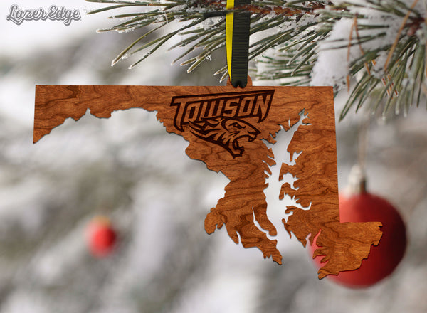 Towson University Ornament Logo on State