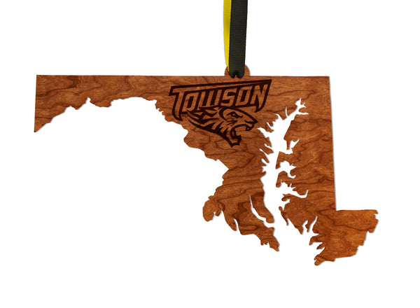 Towson University Ornament Logo on State