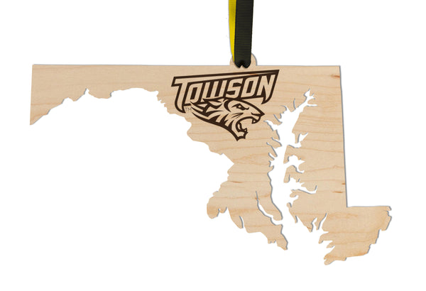 Towson University Ornament Logo on State