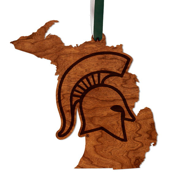 Michigan State University Ornament Helmet on State