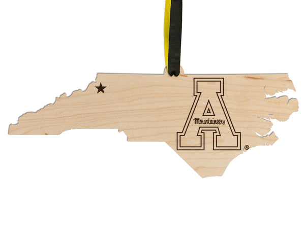 Appalachian State University Ornament Block A on State