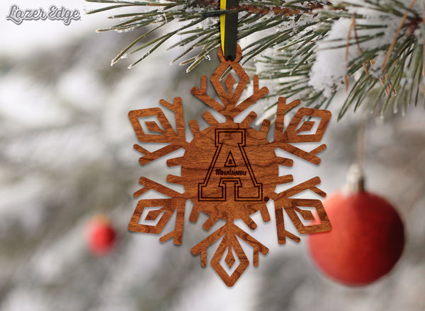 Appalachian State University Ornament Block A Snowflake