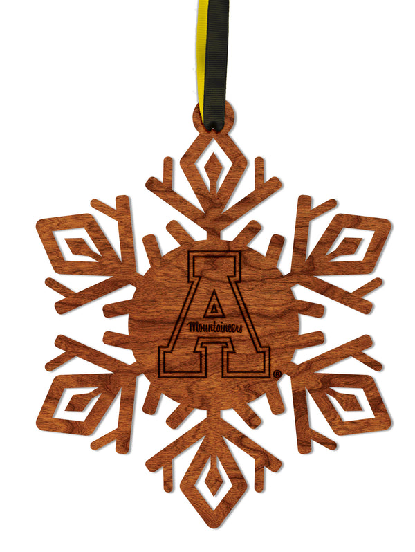 Appalachian State University Ornament Block A Snowflake