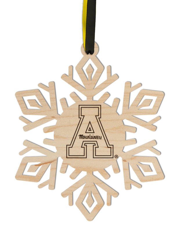 Appalachian State University Ornament Block A Snowflake