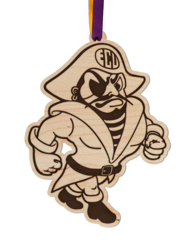 East Carolina University Ornament Strutting Pirate