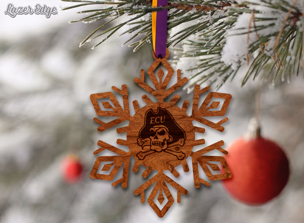 East Carolina University Ornament Jolly Roger Snowflake