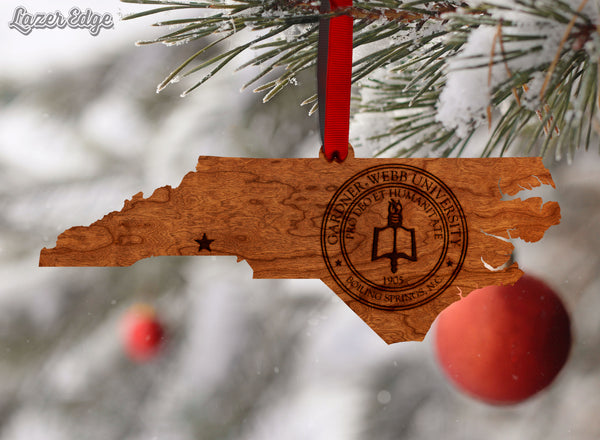 Gardner Webb University Ornament Seal on State