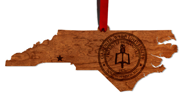 Gardner Webb University Ornament Seal on State