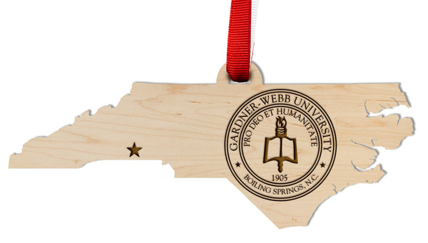 Gardner Webb University Ornament Seal on State