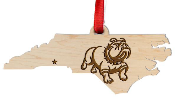 Gardner Webb Ornament New Gardner Webb Bulldog on Outline