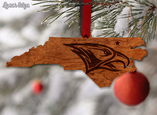 NC Central Ornament Eagle Head on State