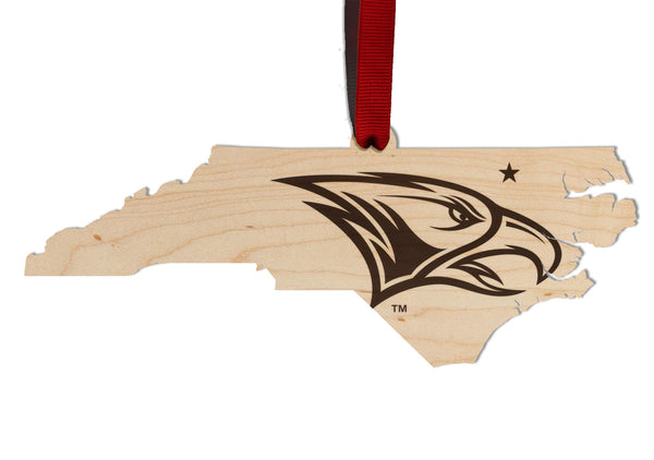 NC Central Ornament Eagle Head on State