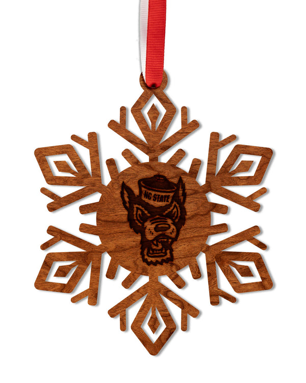 NC State Ornament Tuffy Head Snowflake