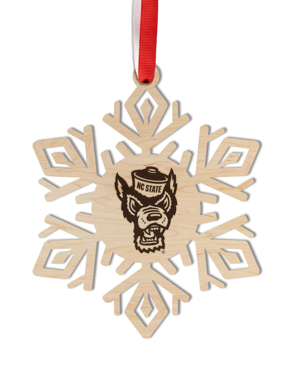 NC State Ornament Tuffy Head Snowflake