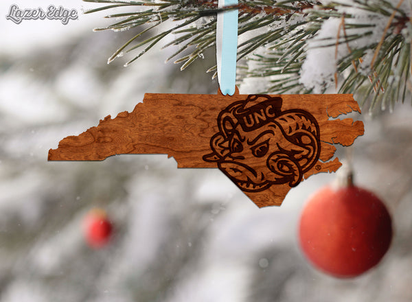 UNC Chapel Hill Ornament Rameses Head on NC