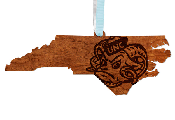 UNC Chapel Hill Ornament Rameses Head on NC