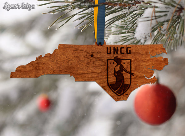 UNC Greensboro Ornament Emblem on State