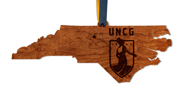 UNC Greensboro Ornament Emblem on State