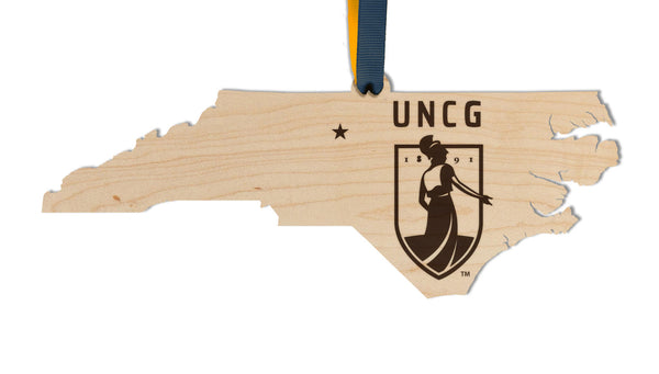 UNC Greensboro Ornament Emblem on State