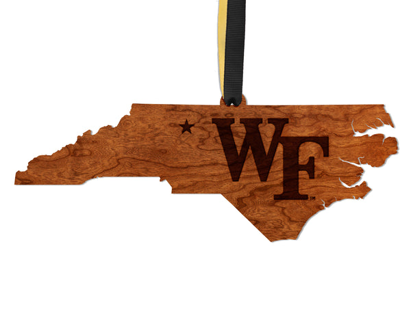 Wake Forest Ornament WF on State