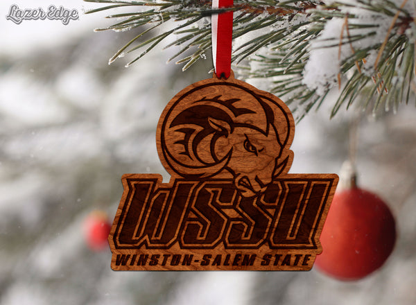 Winston Salem State Ornament Wordmark Logo