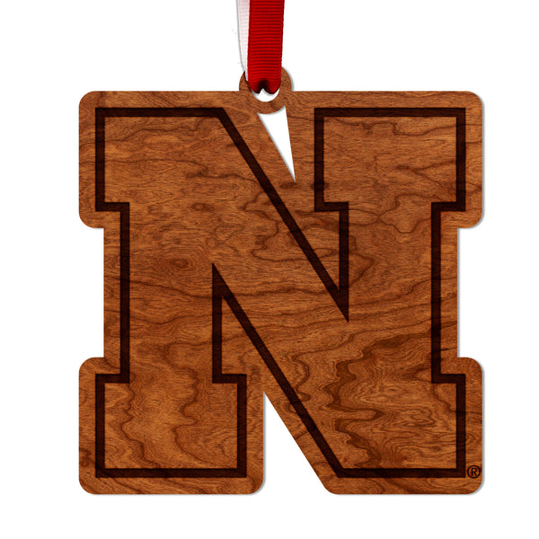 Nebraska-Lincoln Ornament Block N Logo